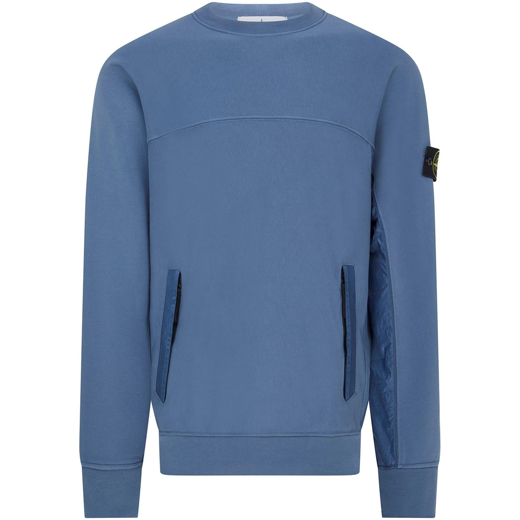 Stone Island Nylon Fleece Crewneck Sweatshirt - Avio V0024